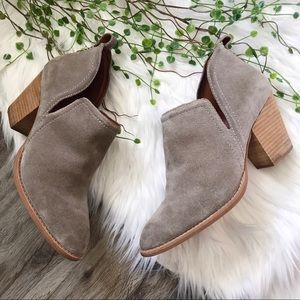 NEW Jeffrey Campbell Rosalee Leather Suede Ankle Boot Booties Taupe